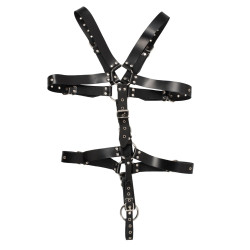 Zado Harnais Complet en Cuir avec Anneau Pénien Leathercock S/L
